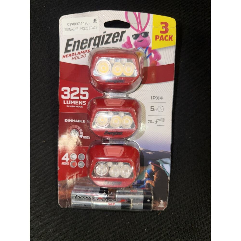 ENERGIZER HEAD LAMPS HDL20 325 LUMENS 3 LIGHTS